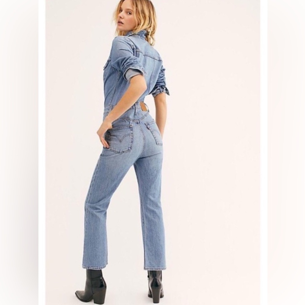 Levi’s Kickflare Denim Jumpsuit - Picture 12 of 12